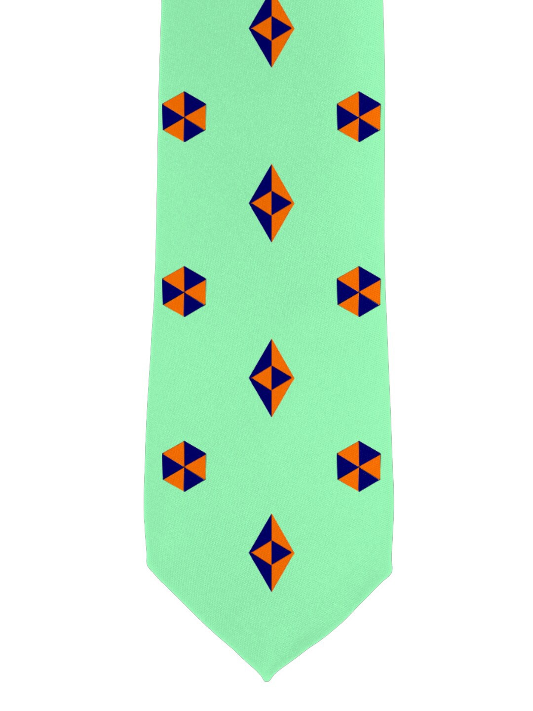 

Blacksmith Men Green & Brown Printed Broad Tie