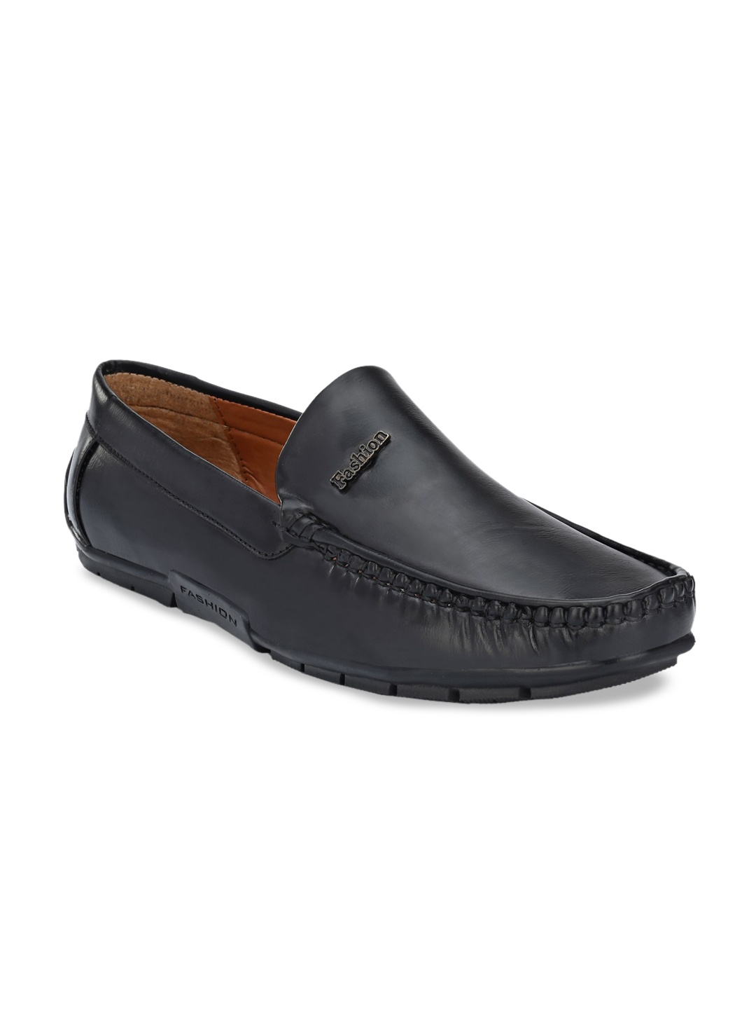 

BUCIK Men Black Solid Every Day Slip On Loafers