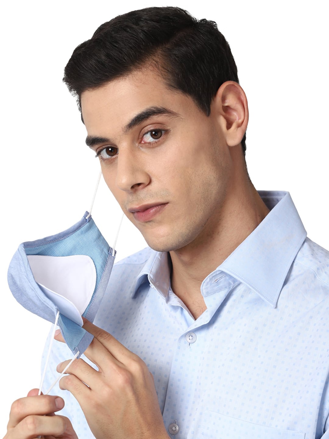 Allen Solly Men Antiviral Set of 2 Mask, Blue