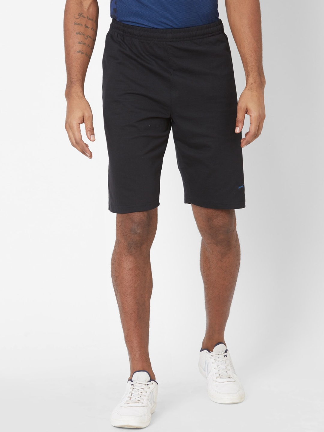 

Black Panther Men Charcoal Grey Mid-Rise Sports Shorts