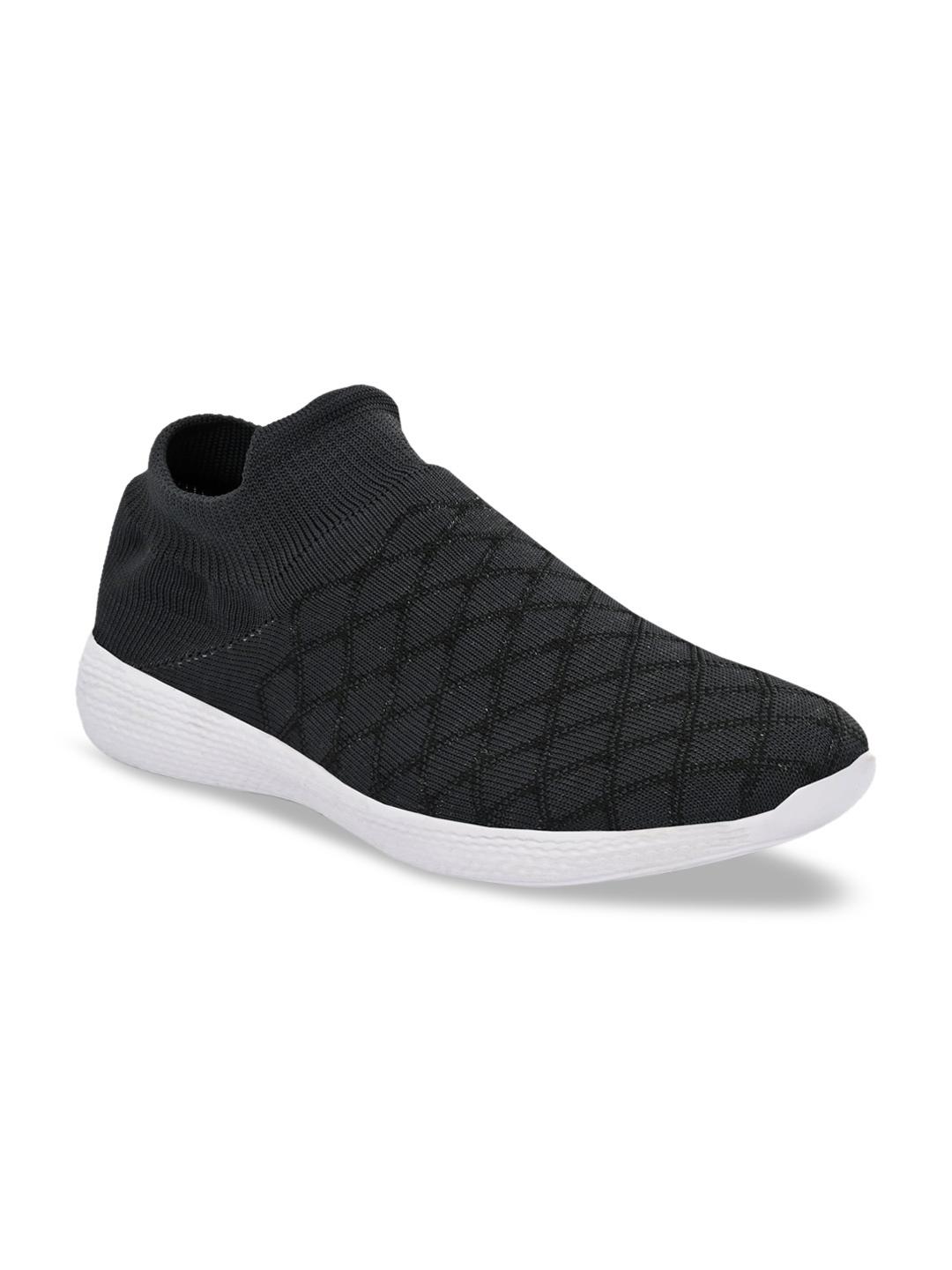 

Provogue Men Grey Woven Design Slip-On Sneakers