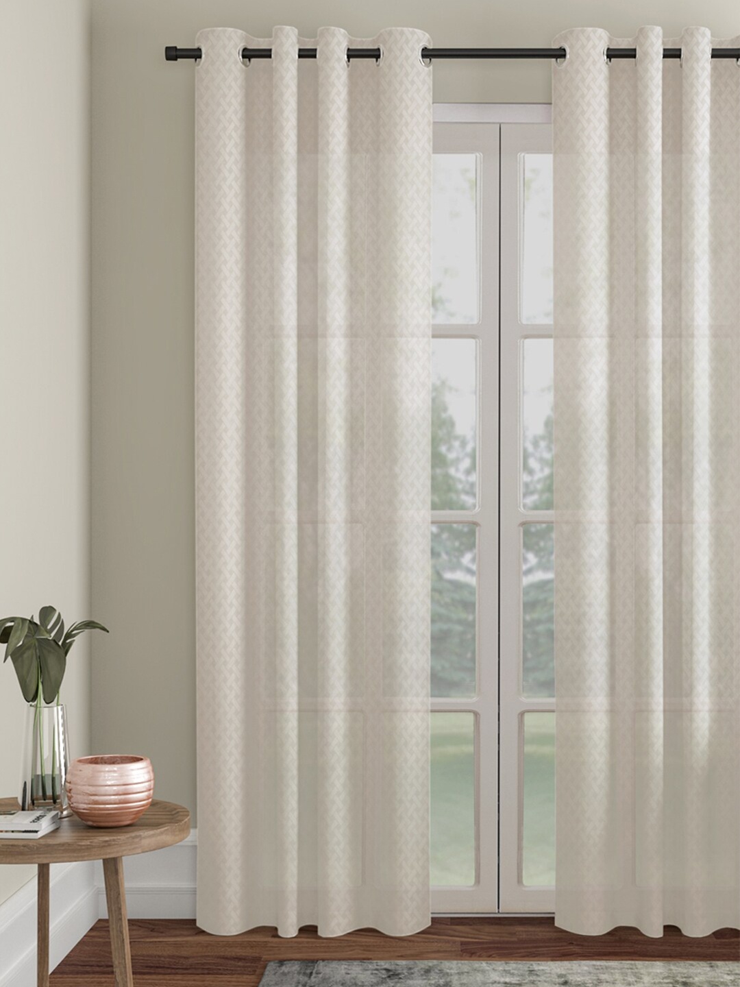 

HOSTA HOMES Cream-Coloured Door Curtain