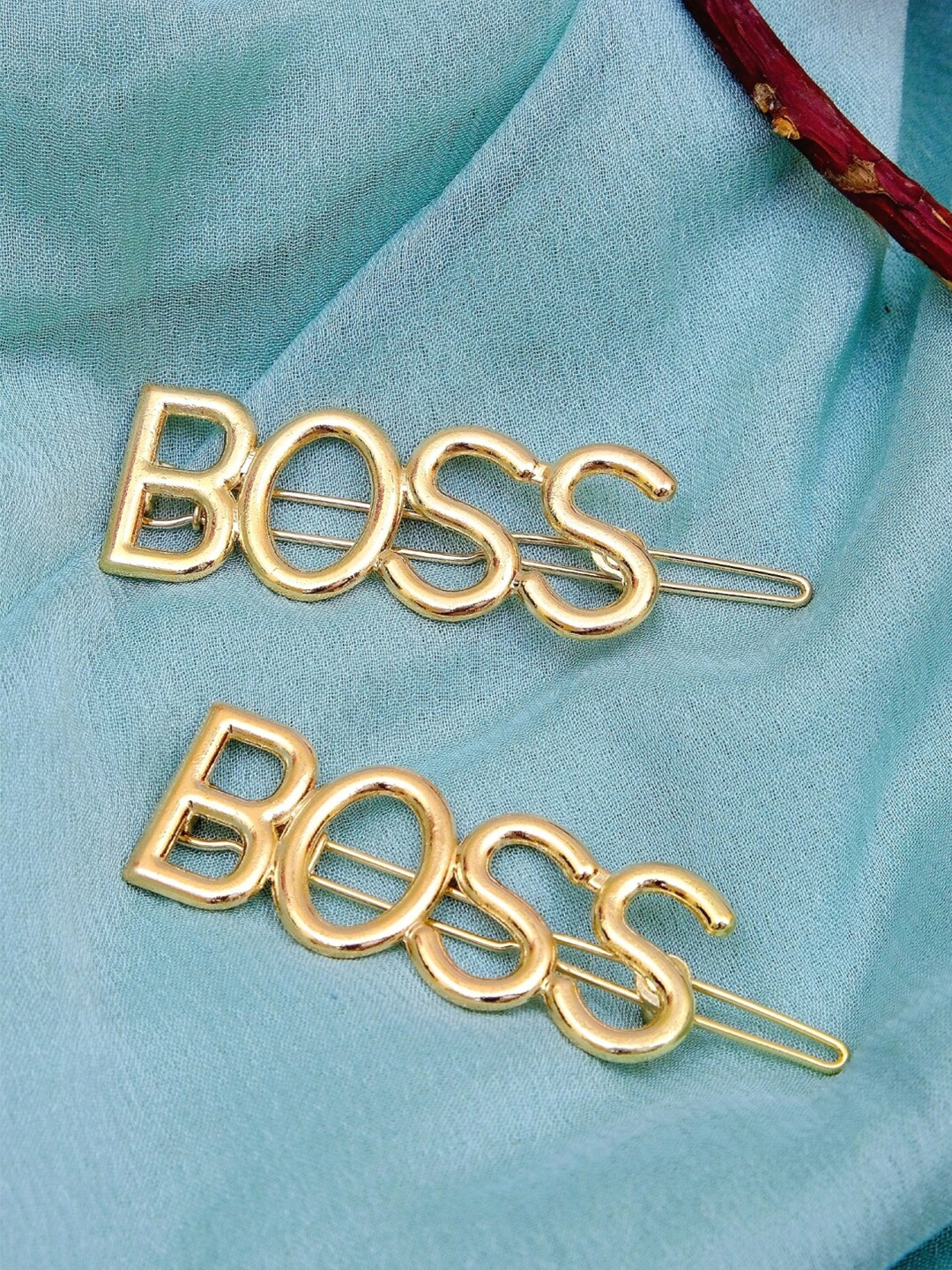 

Crunchy Fashion Women Gold-Toned Set of 2 Bobby Pins