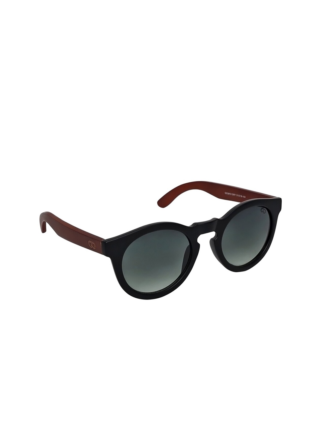 GIO COLLECTION Women Green Lens & Black Oval Sunglasses with UV Protected Lens G9368C1GRY
