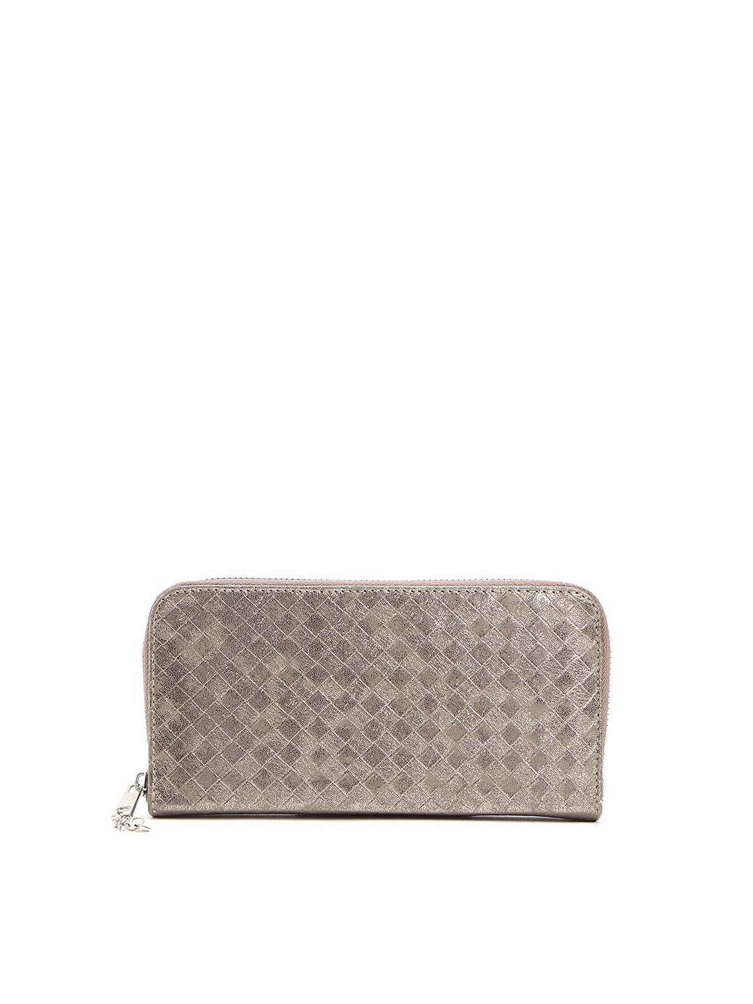 

FOREVER 21 Silver-Toned & Pink Checked Purse Clutch