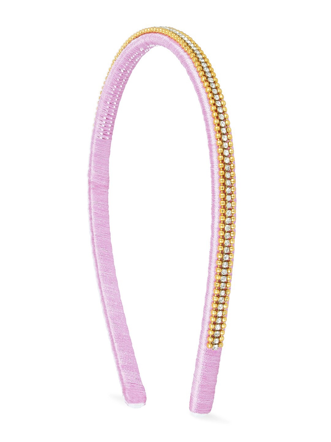 

AKSHARA Girls Pink & Gold-Toned Embellished Hairband