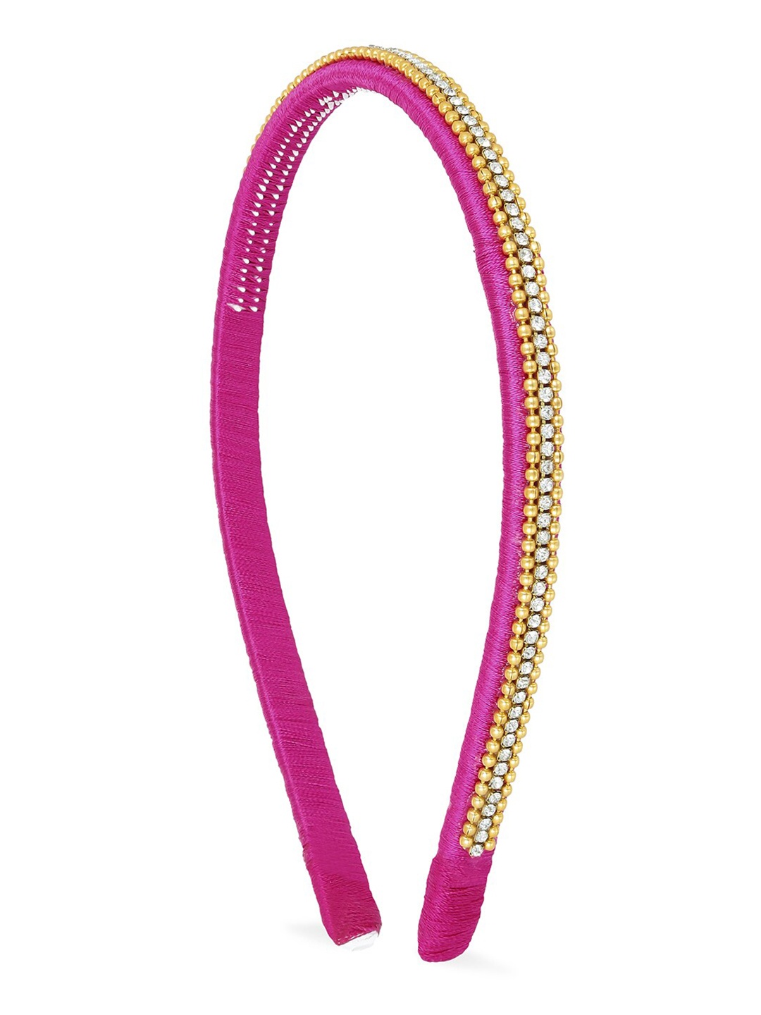 

AKSHARA Girls Pink & Gold-Toned Embellished Hairband