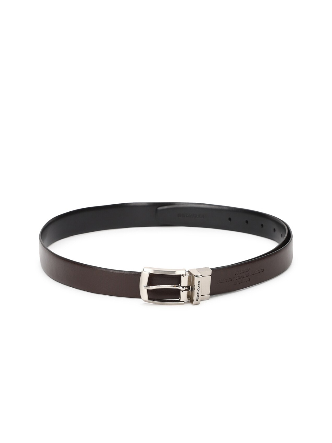

Peter England Men Black & Brown Reversible Leather Formal Belt