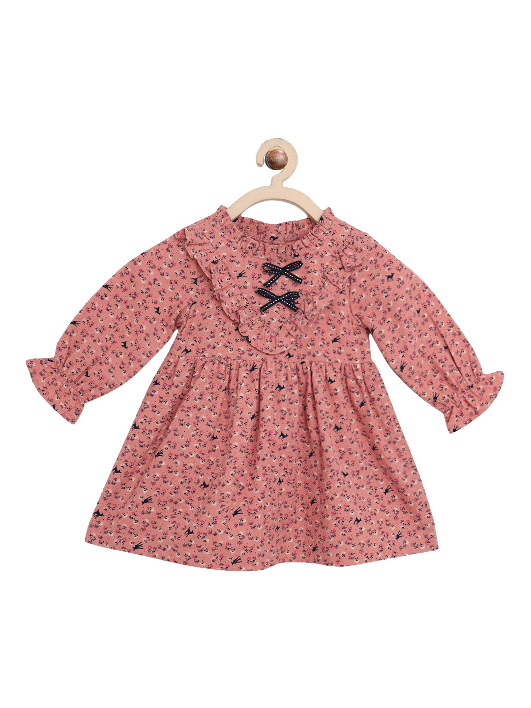 

Nauti Nati Girls Peach-Coloured Floral Dress