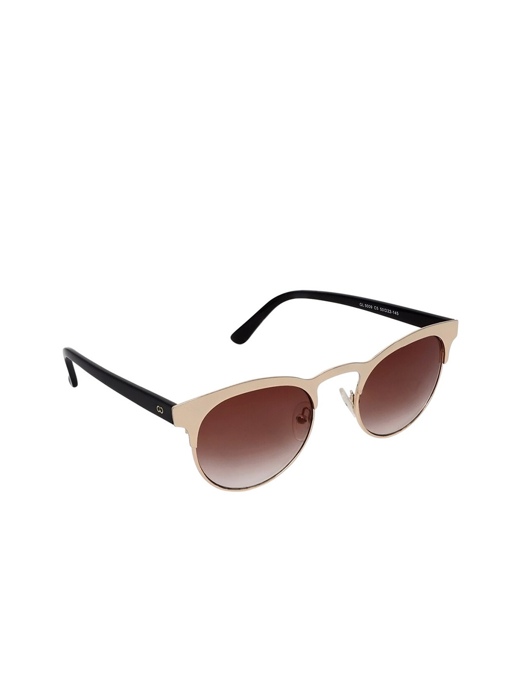 

GIO COLLECTION Unisex Brown Lens & Rose Gold Oval Sunglasses UV Lens GL5009C.05RGD