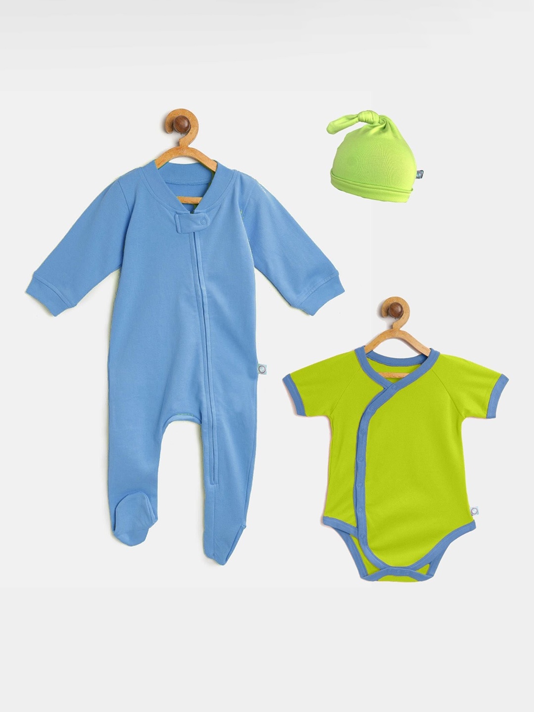 cherrytoes Set of 3 Infants Sleepsuit, Blue