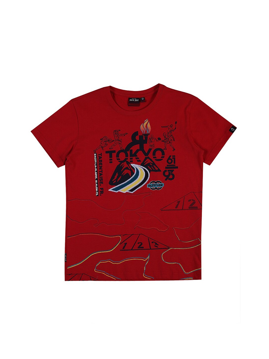 

Gini and Jony Boys Red Printed T-shirt