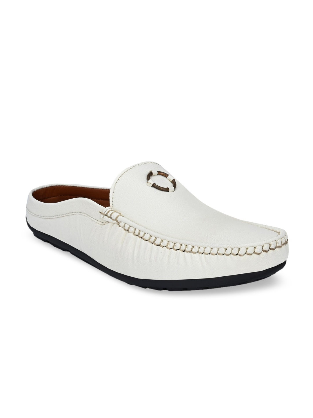 

BUCIK Men White Slip On Loafers