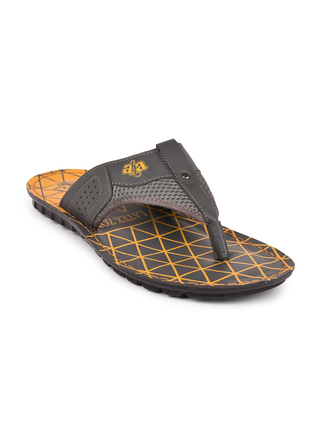 

Liberty Men Grey & Orange Thong Flip-Flops
