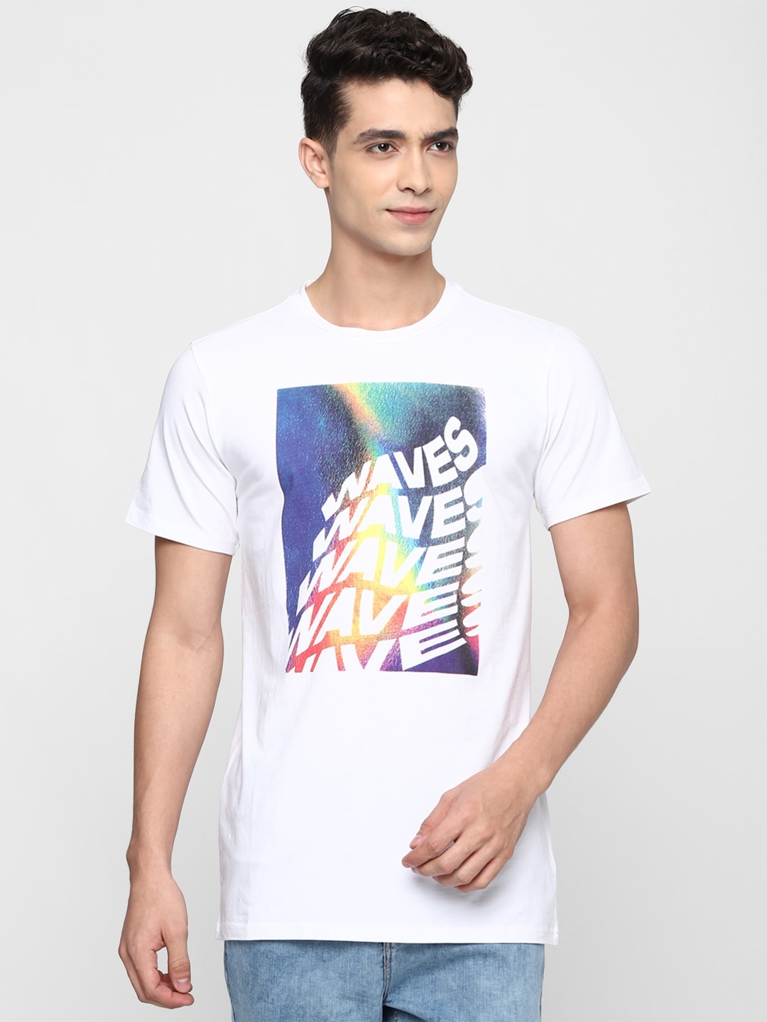 

FOREVER 21 Men White Printed T-shirt
