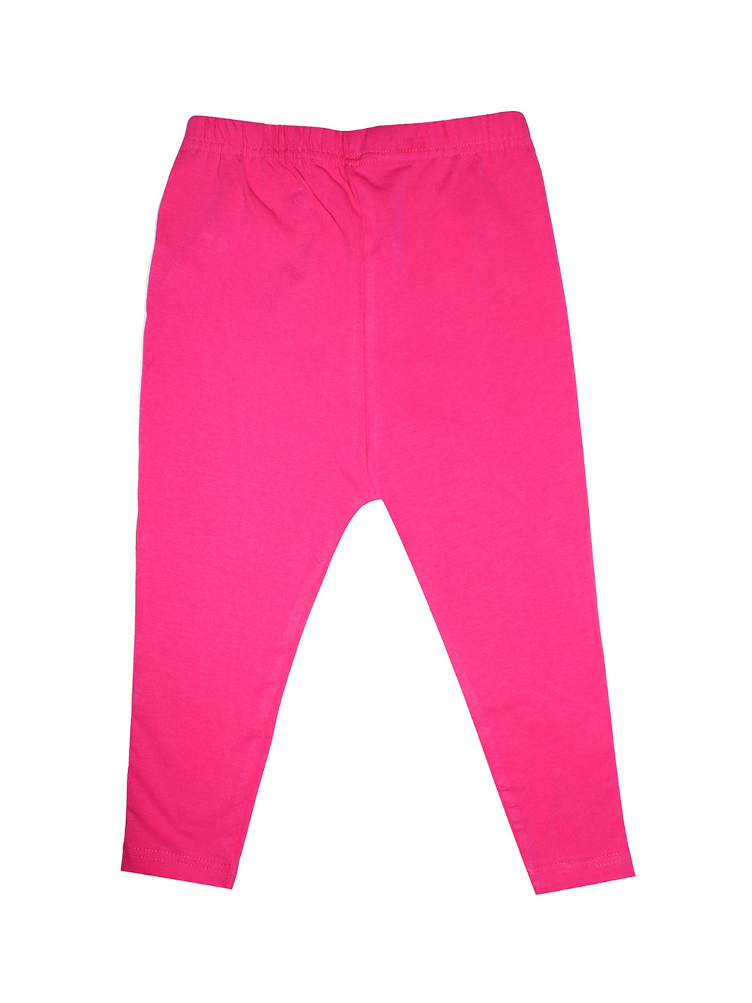 

KiddoPanti Girls Fuchsia Pink Solid Three-Quarter-Length Leggings