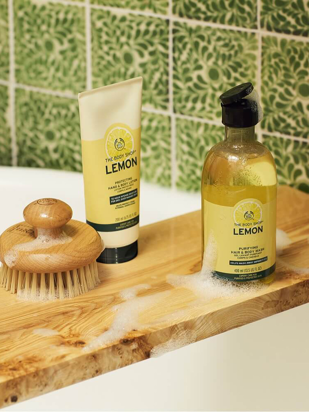 

THE BODY SHOP Lemon Purifying Hair & Body Wash 400ml, Yellow