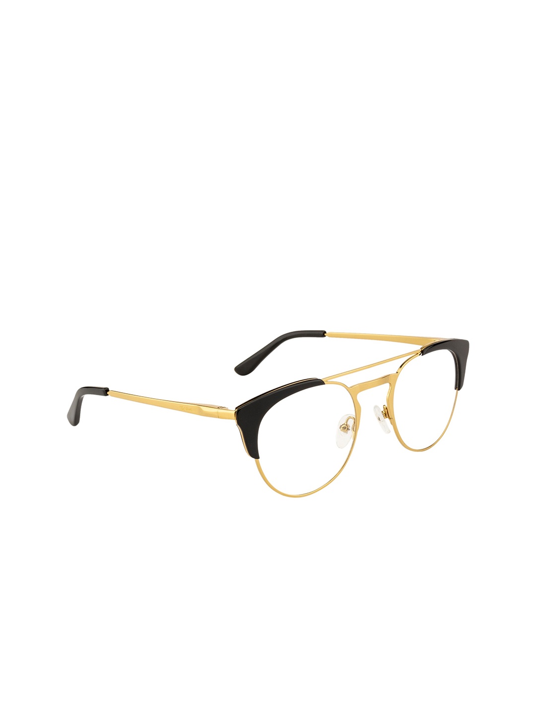 

Ted Smith Unisex Gold-Toned & Black Full Rim Cateye Frames TSO-105_GLD