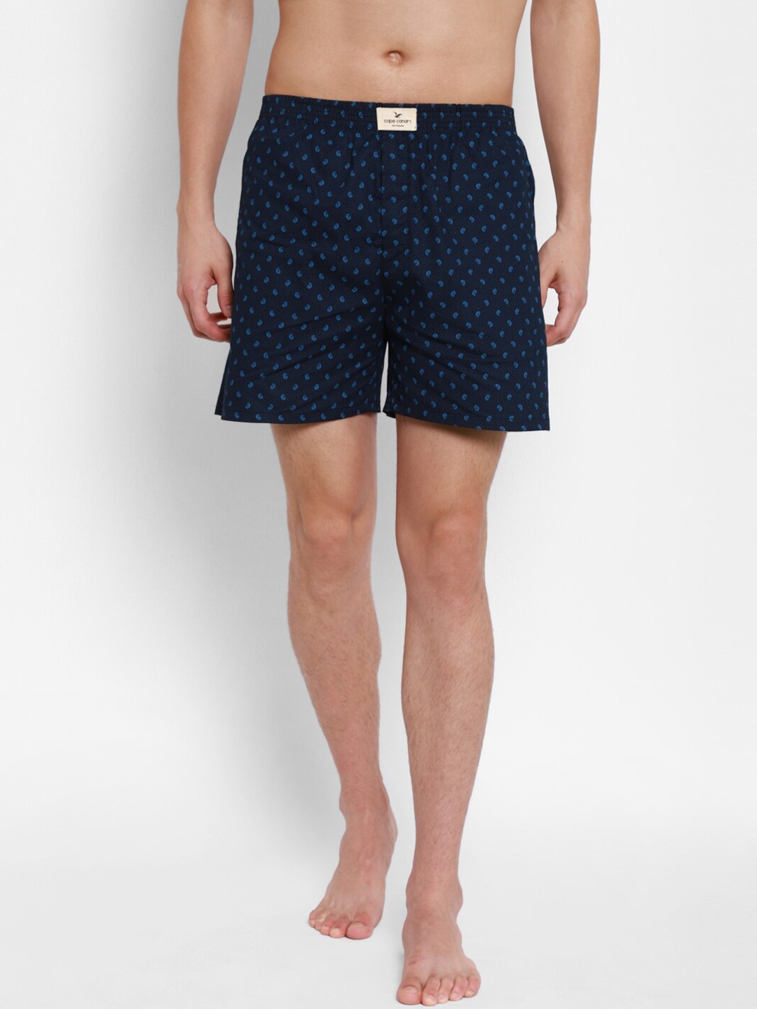 cape canary Men Blue Printed Pure Cotton Boxers