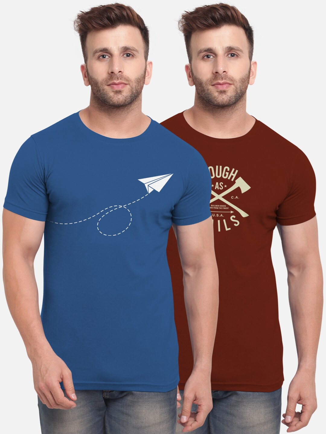 

BULLMER Men Maroon Typography Printed T-shirt