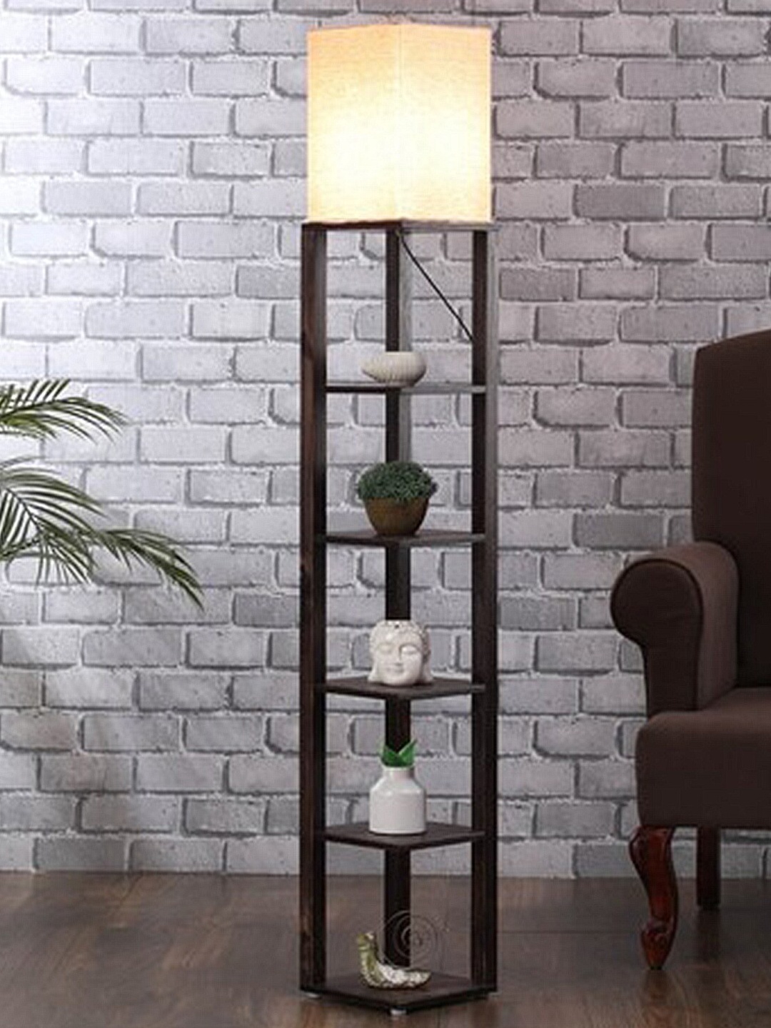 

SANDED EDGE Brown & Beige Contemporary Shelf Lamp