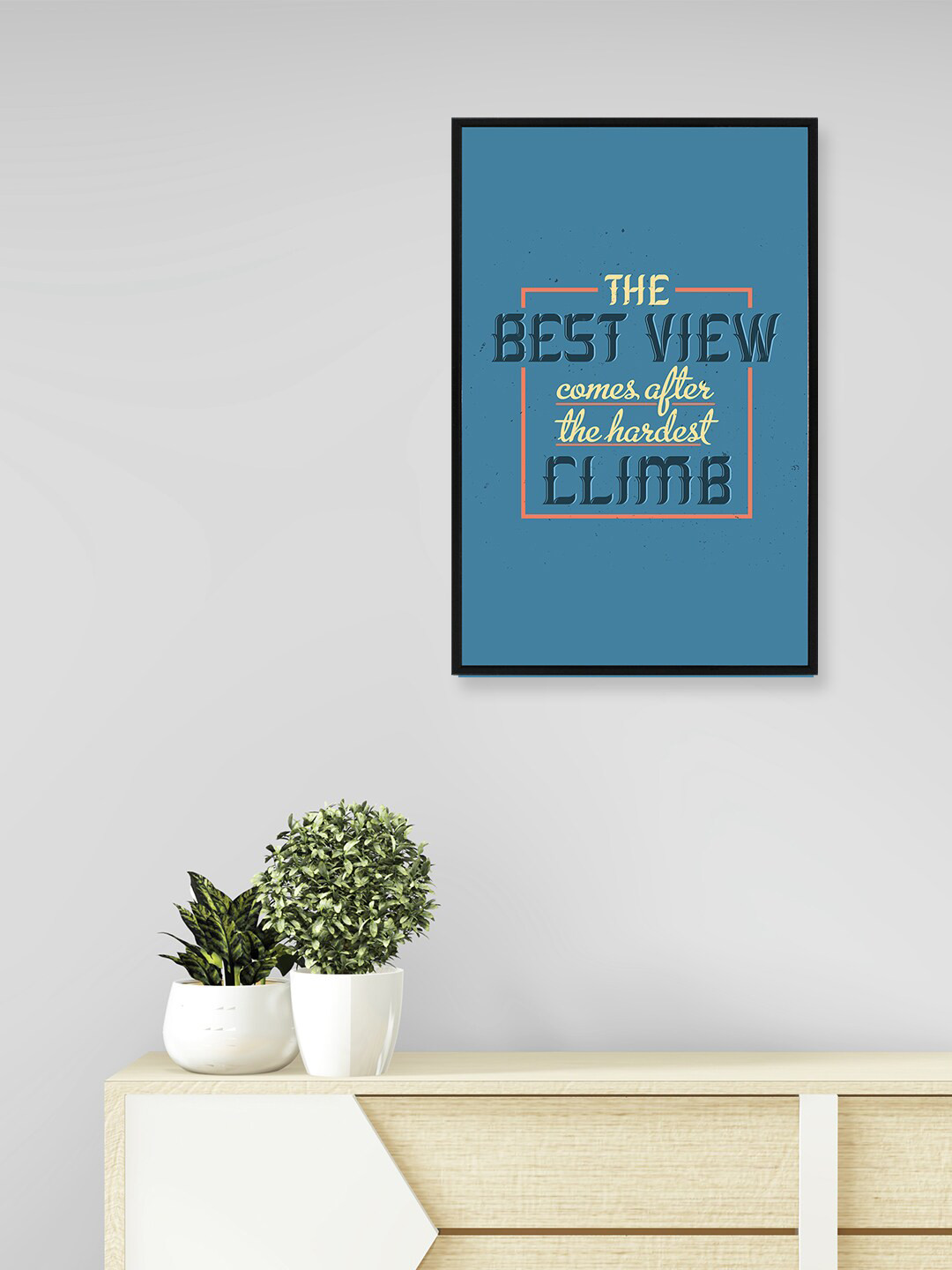 

nest ART Blue & Black Typography Inspirational Quotations Framed Wall Art Without Glass