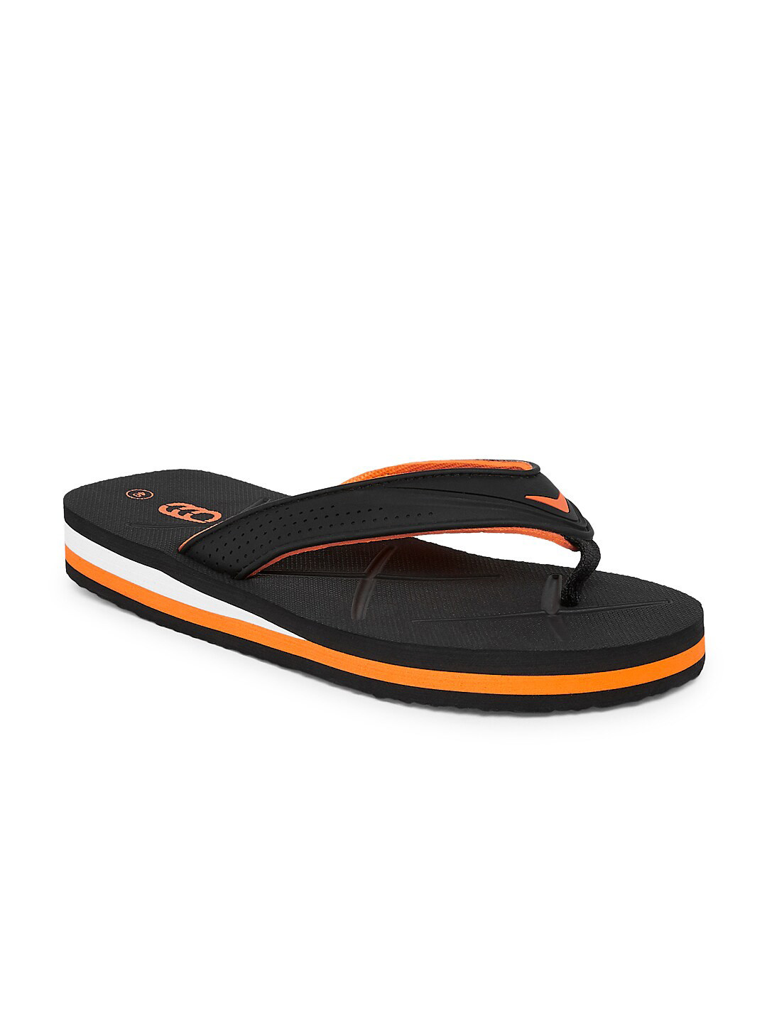 

Ajile by Pantaloons Men Black & Orange Thong Flip-Flops