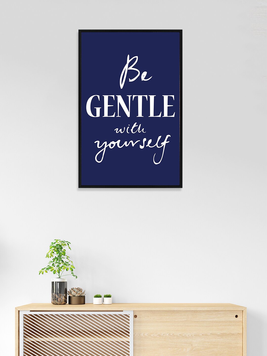 nest ART Navy Blue & White Paper Plane Print Quotes Framed Poster Wall Art