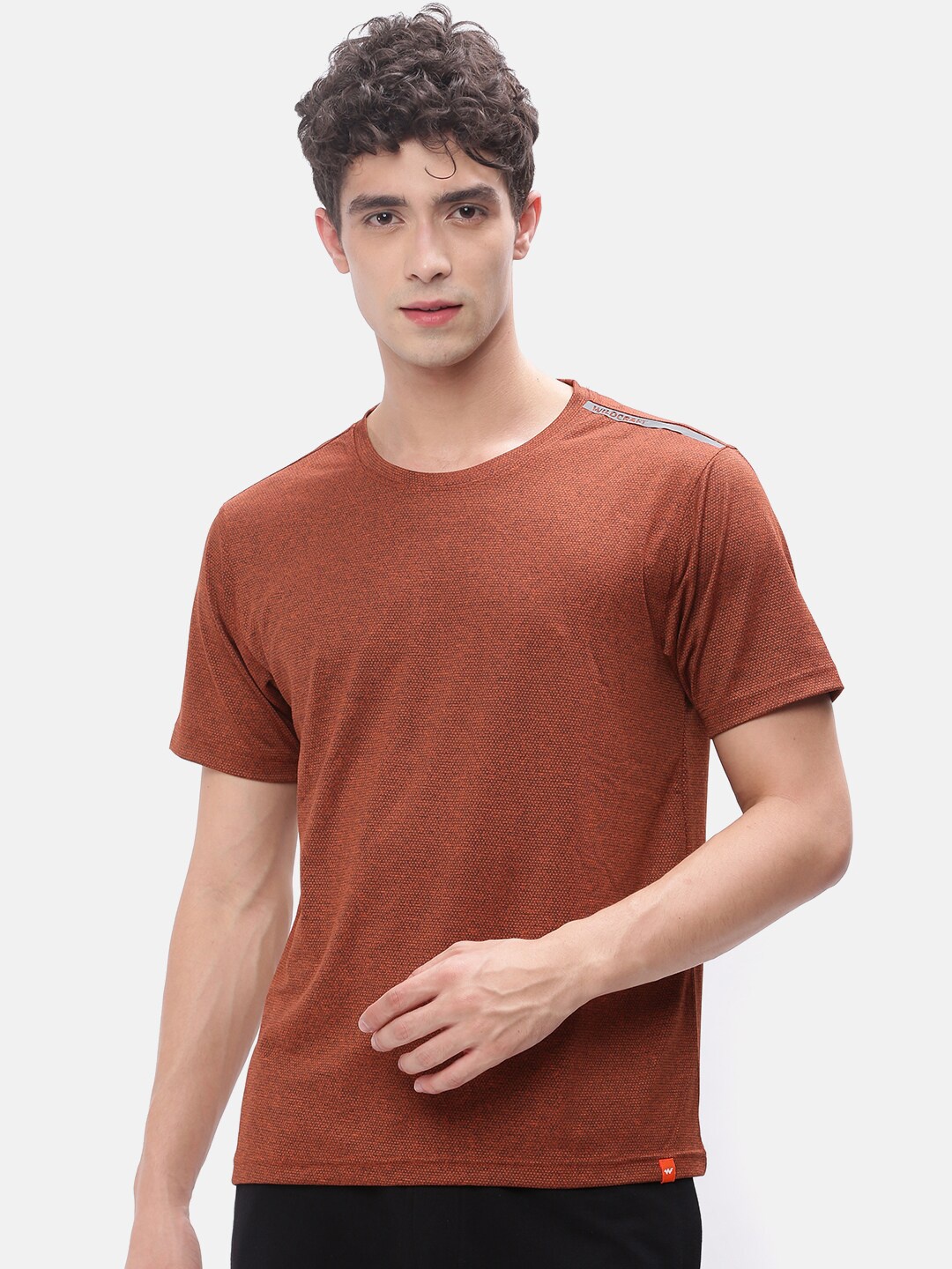 

Wildcraft Men Red Raw Edge T-shirt