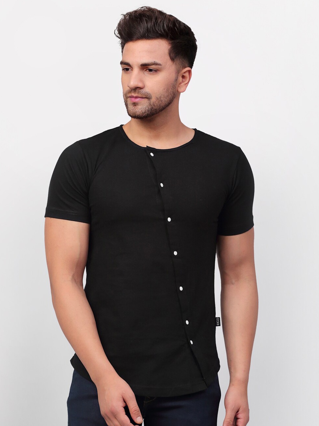 

Rigo Slim Fit Cotton T-shirt, Black