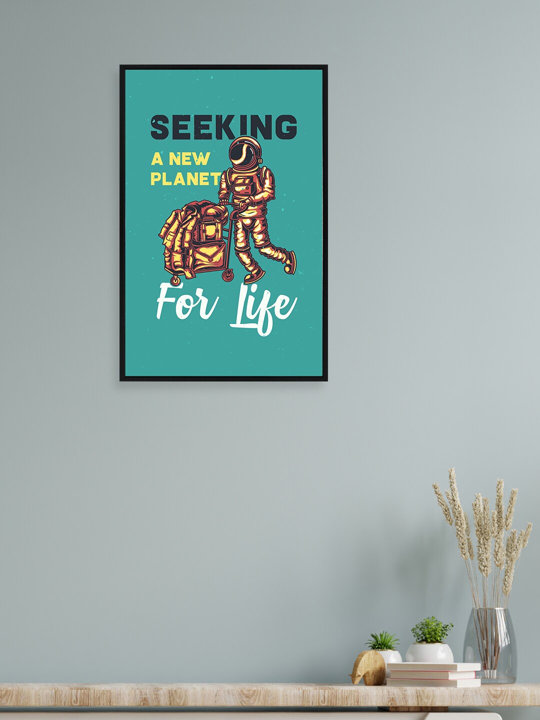 nest ART Green & White Paper Plane Print Quotes Synthetic Framed Wall Art