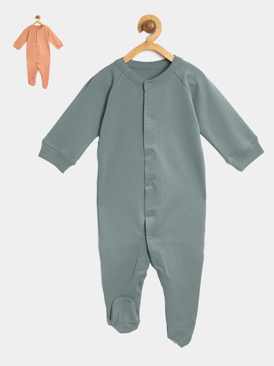 

Cherrytoes Infant Kids Pack Of 2 Pure Combed Cotton Sleepsuits, Assorted