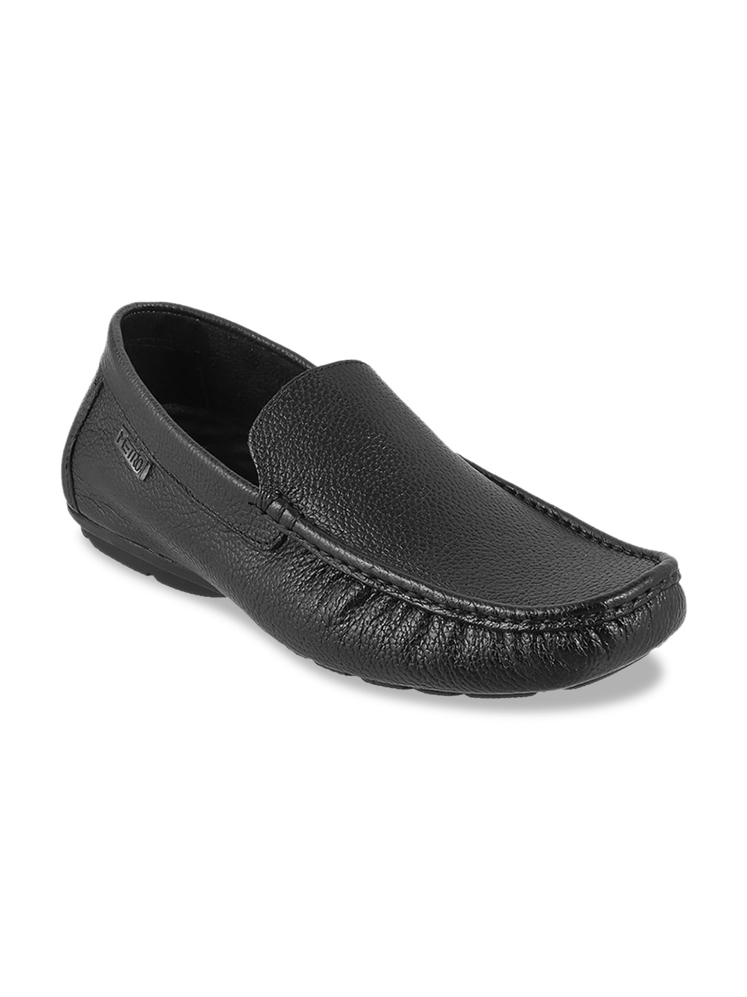 

Metro Men Black Leather Loafers