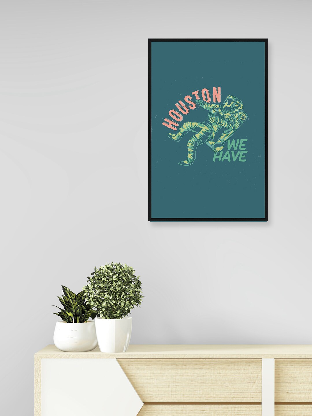 

nest ART Green & Yellow Wall Art with Synthetic Wooden Frame