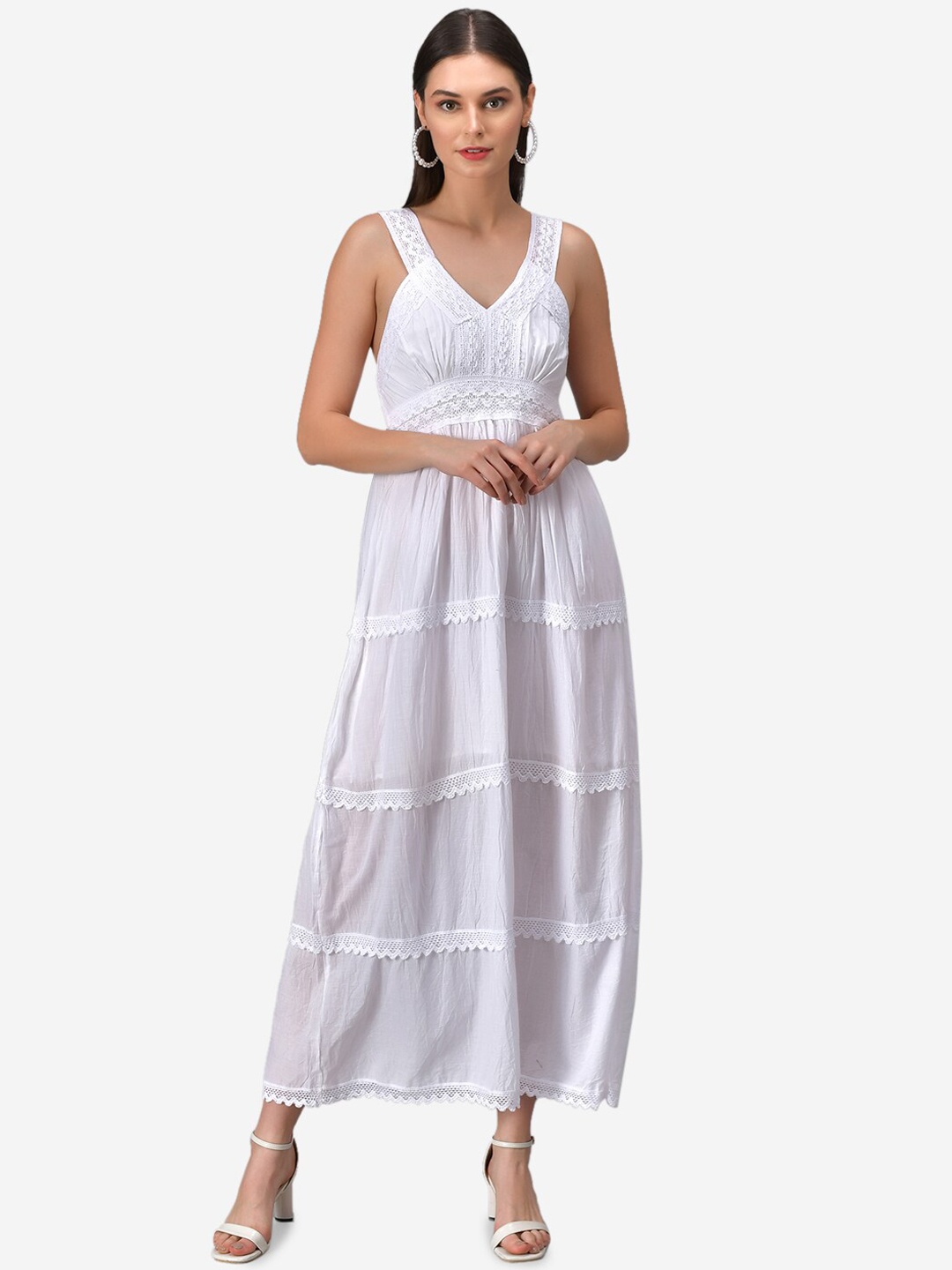 

Darzi White Maxi Dress
