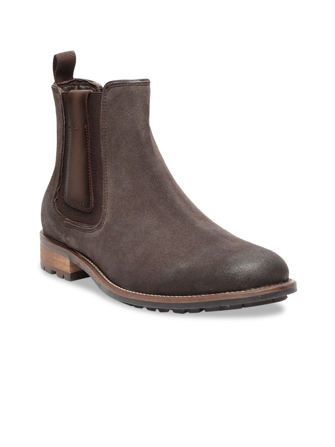 

Teakwood Leathers Men Brown Leather Flat Boots