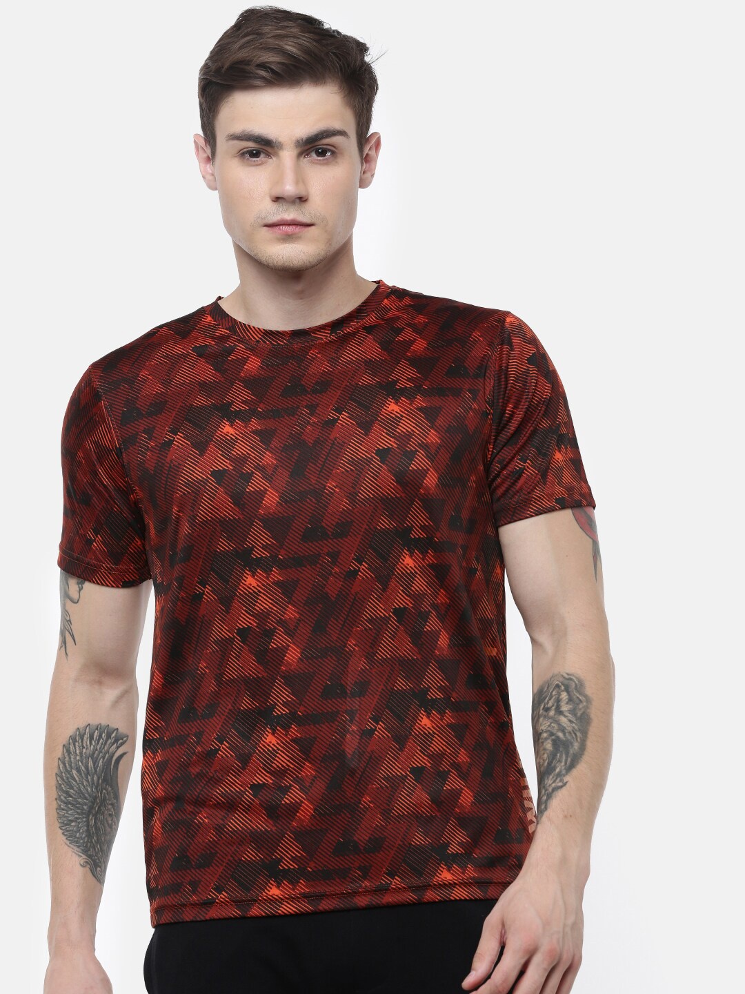 Wildcraft Men Red Printed T-shirt