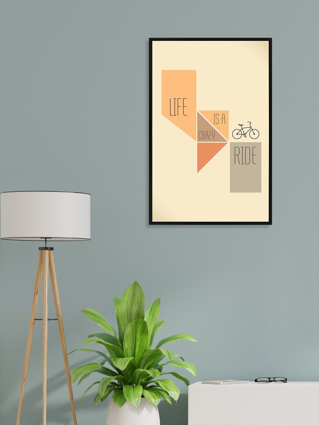 

nest ART Beige & Orange Paper Plane Print Quotes Synthetic Framed Wall Art