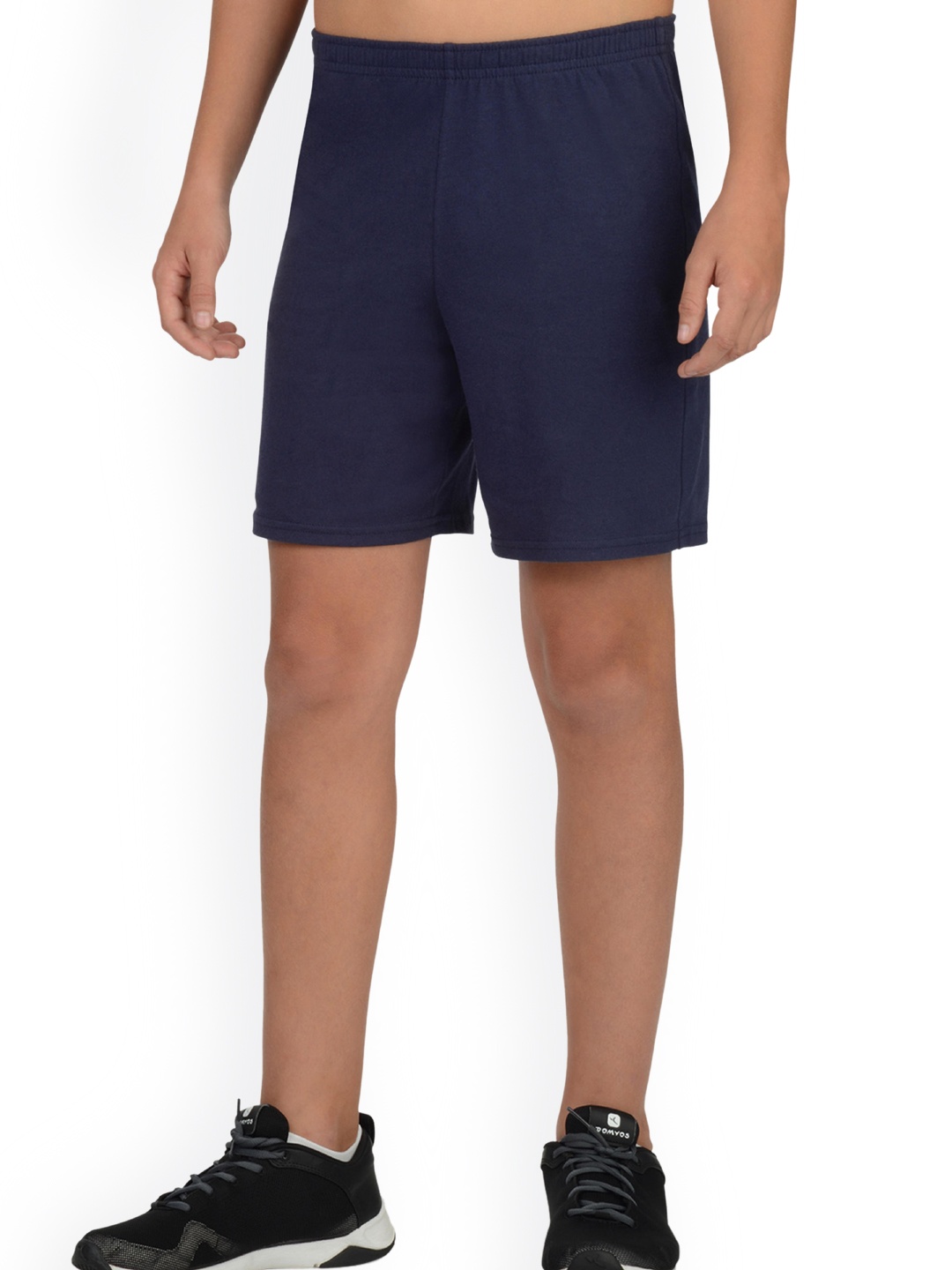 

Domyos By Decathlon Boys Navy Blue Mid-Rise Sports Shorts