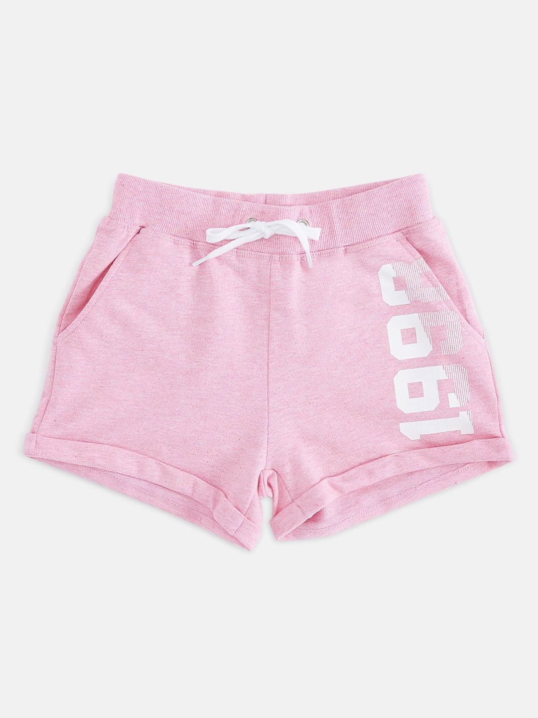 

Pantaloons Junior Girls Pink Mid-Rise Regular Shorts