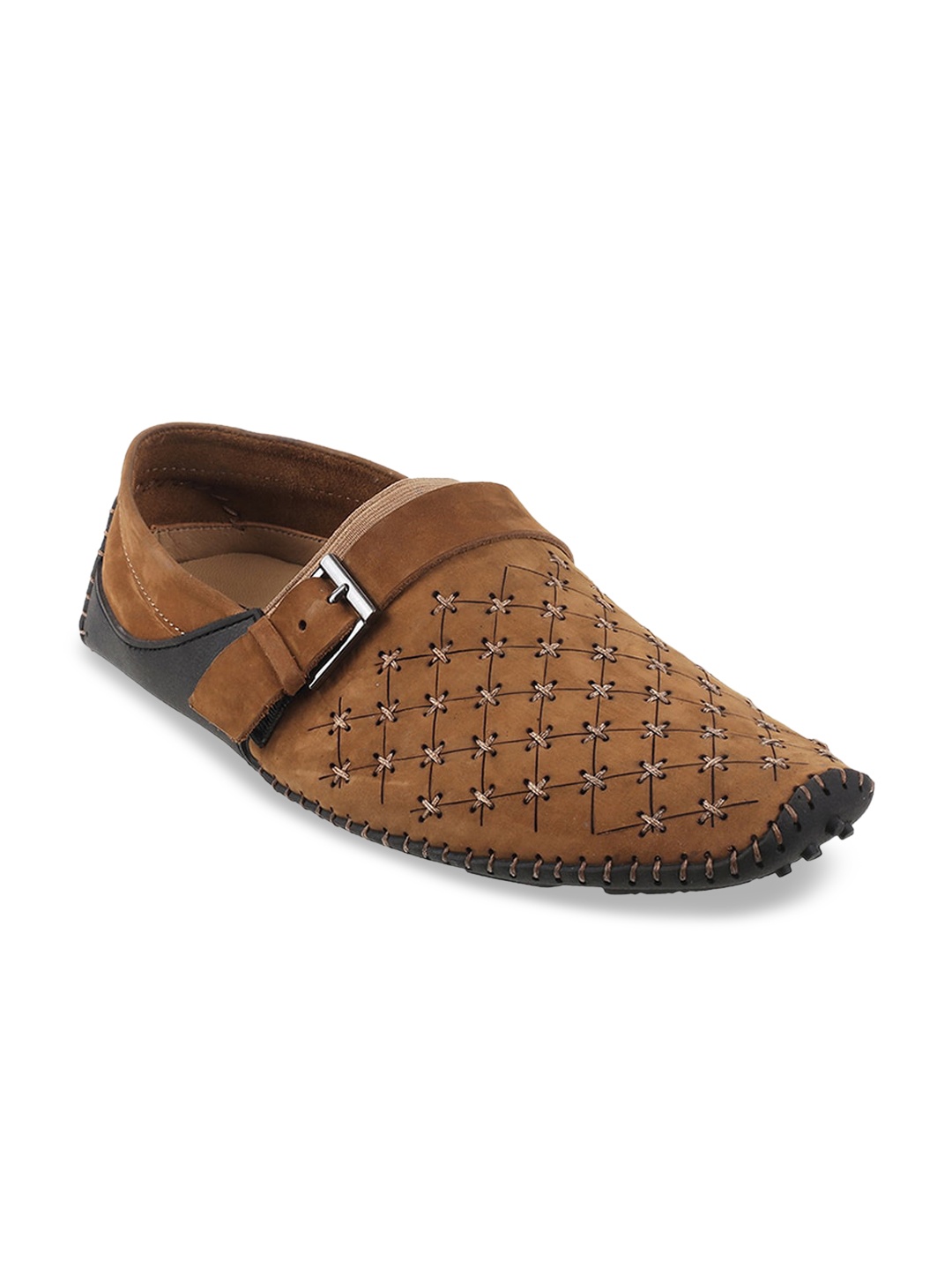 

Metro Men Tan Brown Suede Driving Shoes