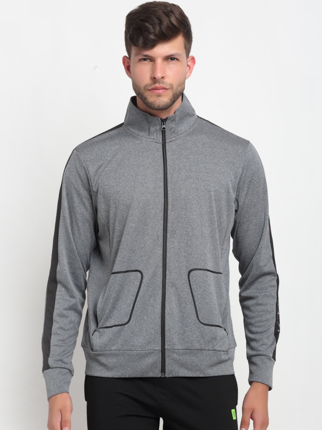 

PERFKT-U Men Grey Lightweight Outdoor Sporty Jacket