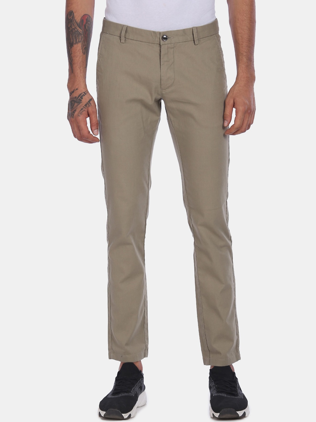 

Arrow Sport Men Beige Regular Trousers