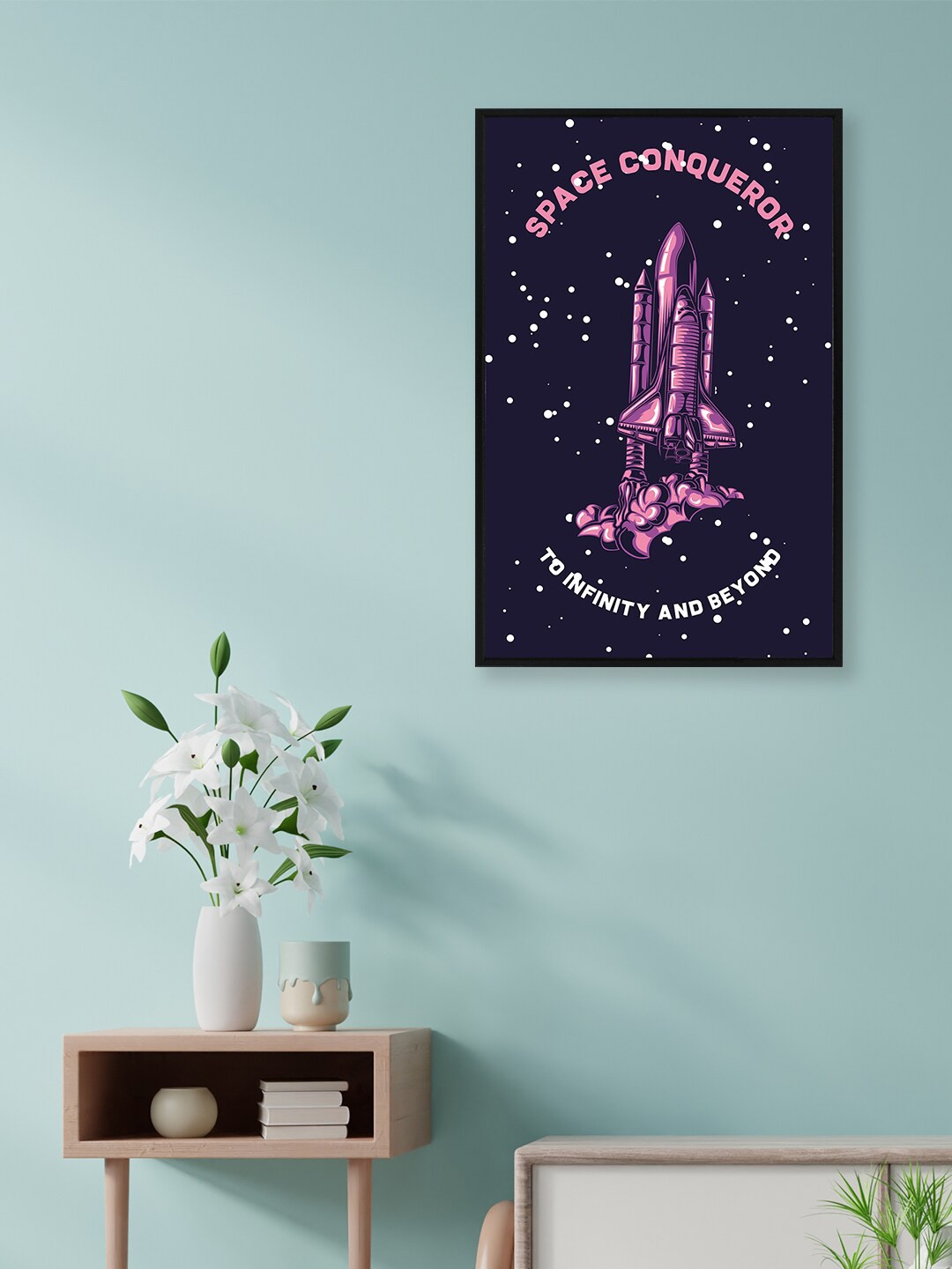 

nest ART Blue & Pink Paper Plane Print Quotes Framed Wall Art