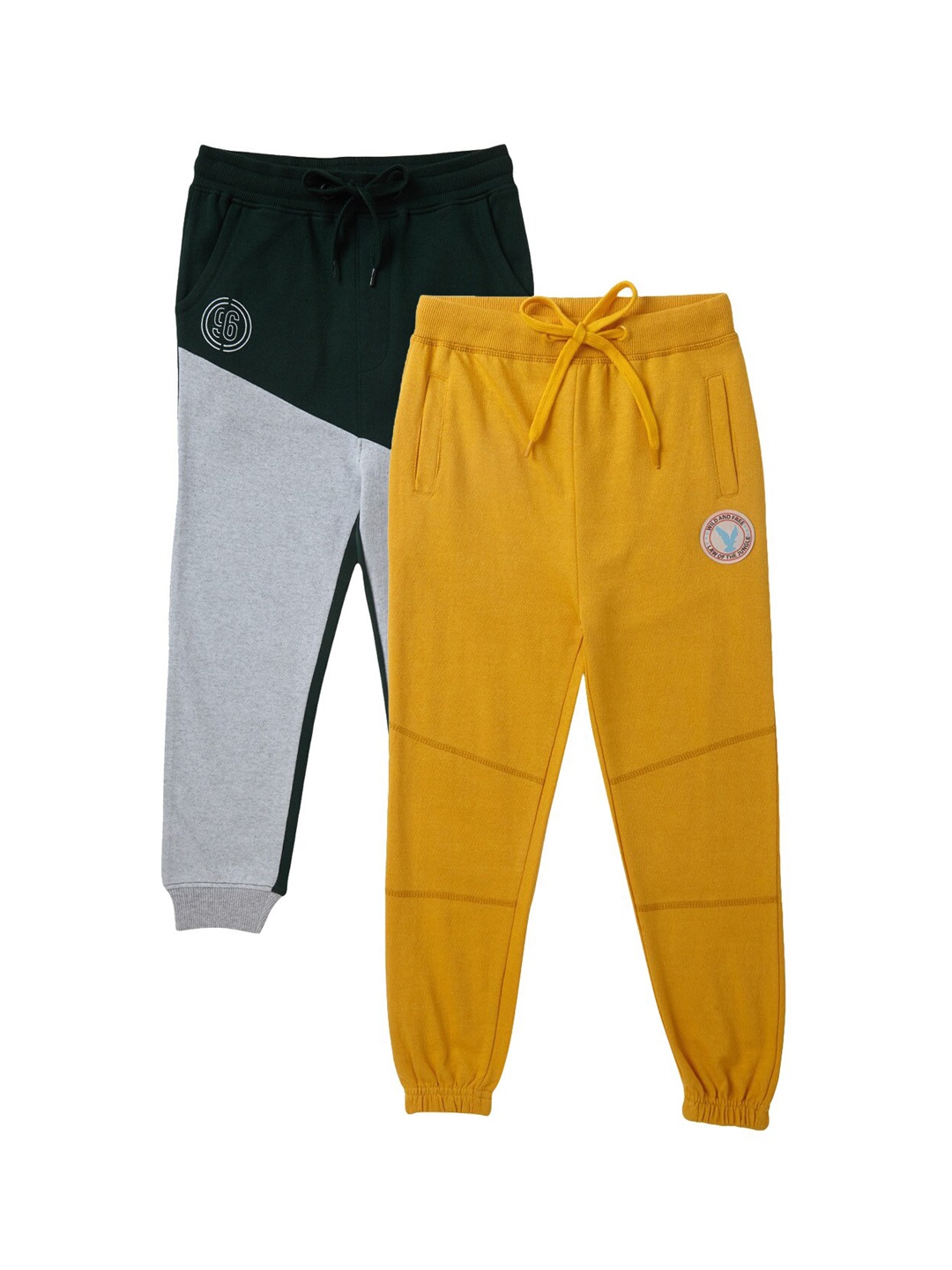 

Cub McPaws Boys Pack Of 2 Graphic Printed Cotton Joggers, Green