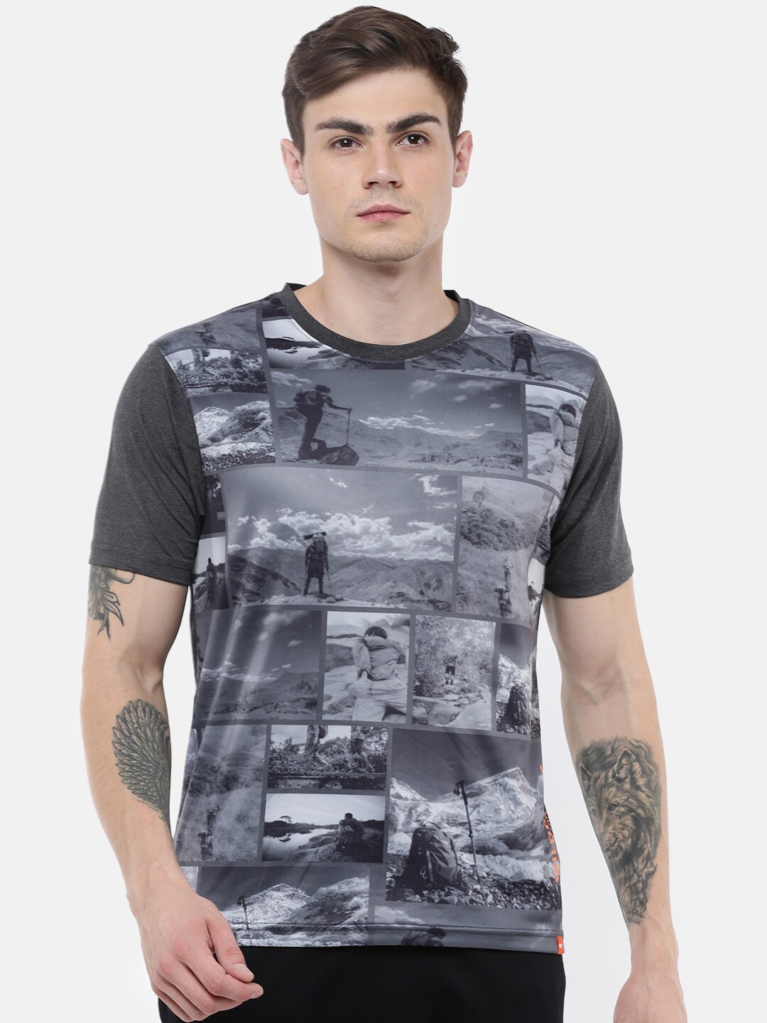 

Wildcraft Men Black Printed T-shirt