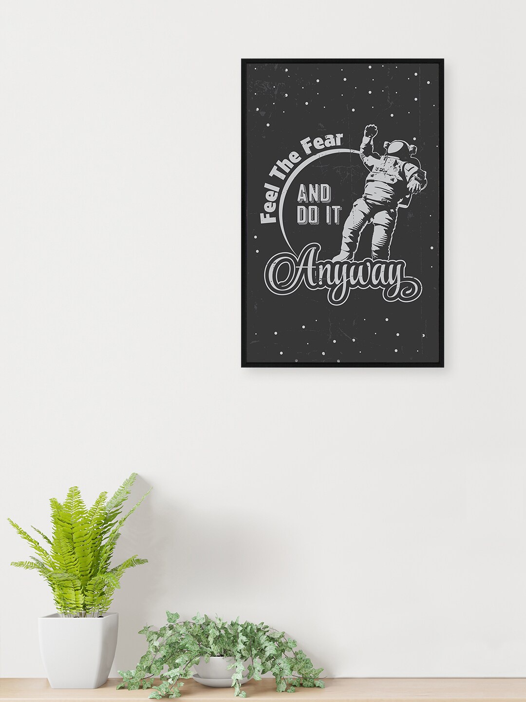 nest ART Grey & Off-White Paper Plane Print Quotes Framed Wall Art