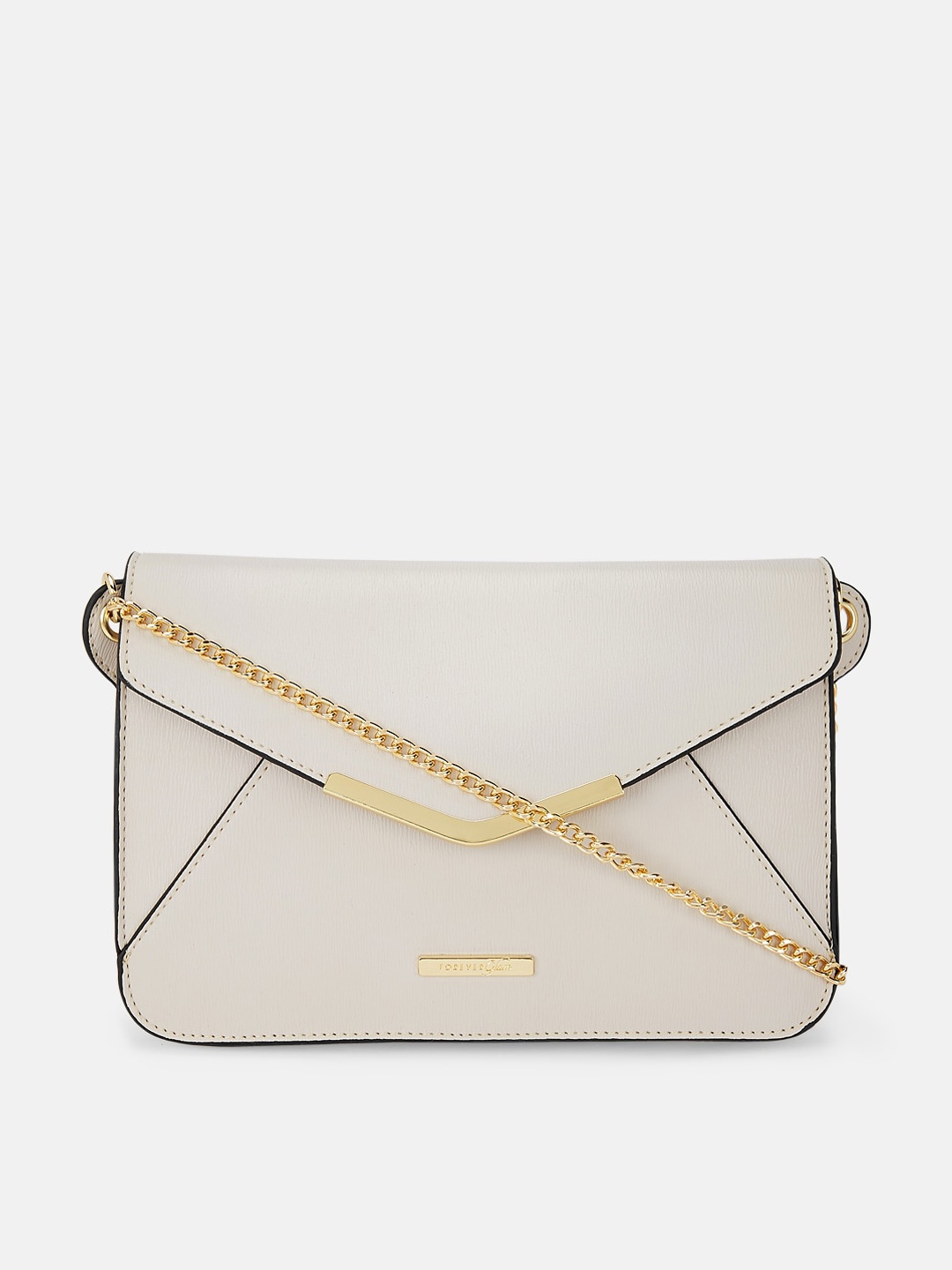 

Forever Glam by Pantaloons Blue Leather Structured Sling Bag