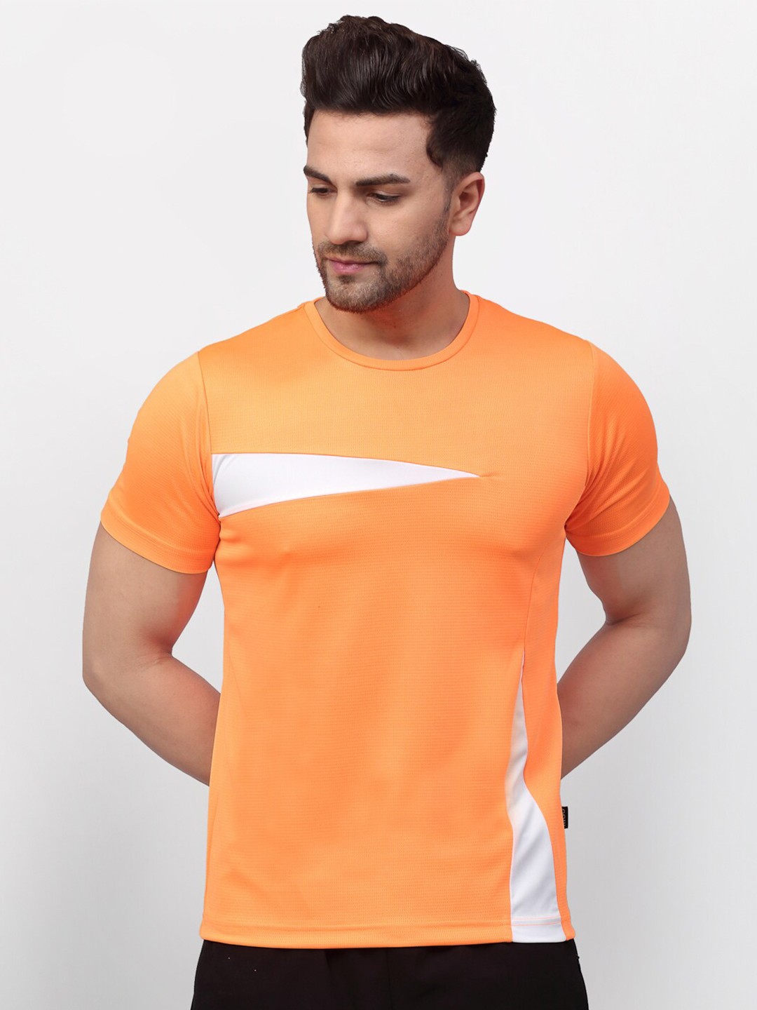 

Rigo Men Orange Slim Fit Sports T-shirt