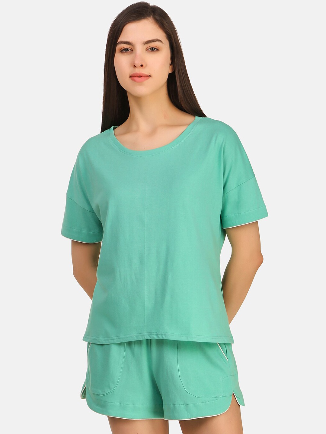

Masha Women Sea Green Night Suit